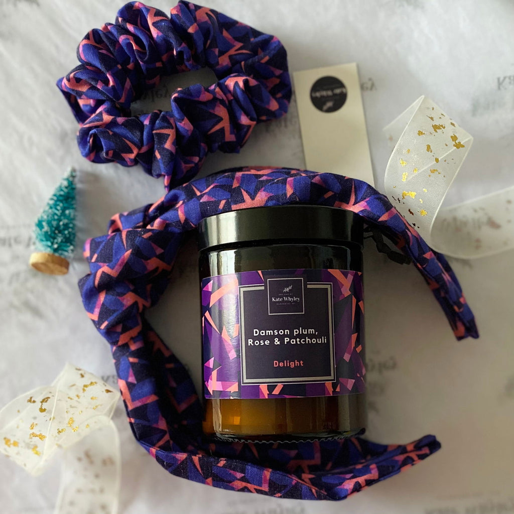 Damson Plum, Rose & Patchouli Candle - 2 Sizes available - Kate Whyley -  - #tag1# - #tag2# - #tag3#
