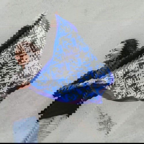 Klein NY print | bold 'Yves Klein bleu' Silk Scarf - Kate Whyley -  - #tag1# - #tag2# - #tag3#