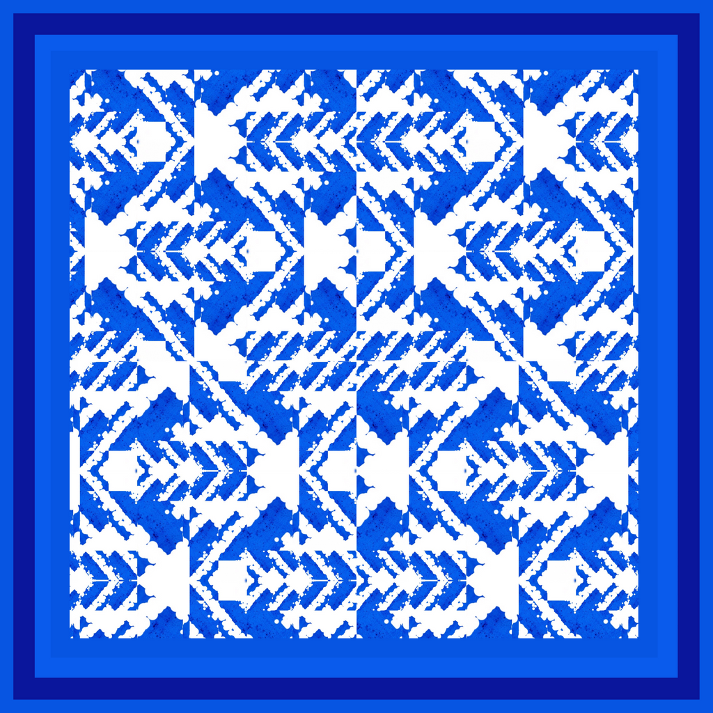 Klein NY print | bold 'Yves Klein bleu' Silk Scarf - Kate Whyley -  - #tag1# - #tag2# - #tag3#