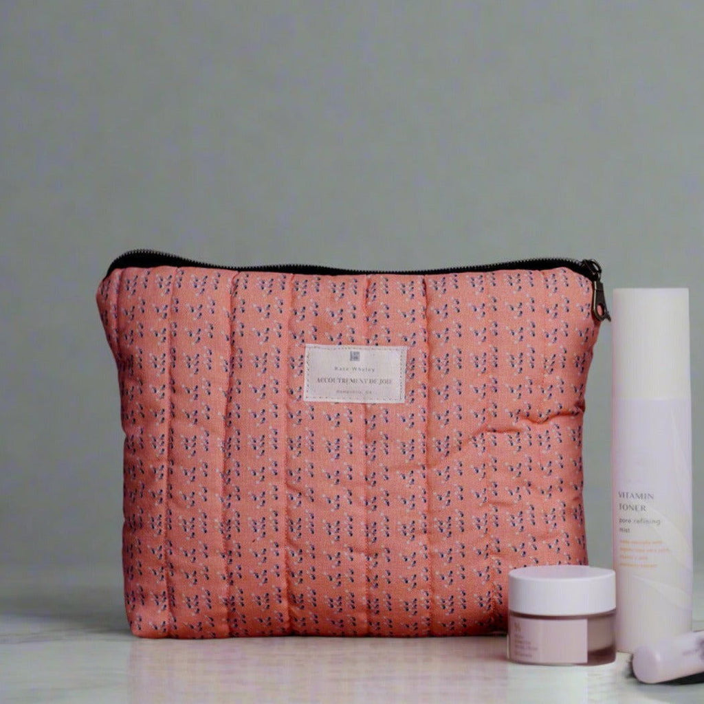Midi accessories pouch - Coral Pink - Kate Whyley -  - #tag1# - #tag2# - #tag3#
