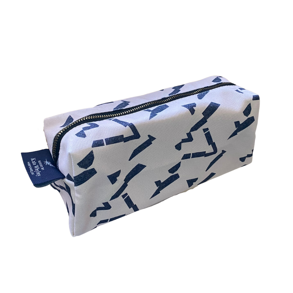 Neutral Ivory 'Direction' print Pouch - Kate Whyley -  - #tag1# - #tag2# - #tag3#