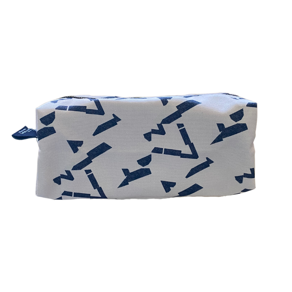 Neutral Ivory 'Direction' print Pouch - Kate Whyley -  - #tag1# - #tag2# - #tag3#