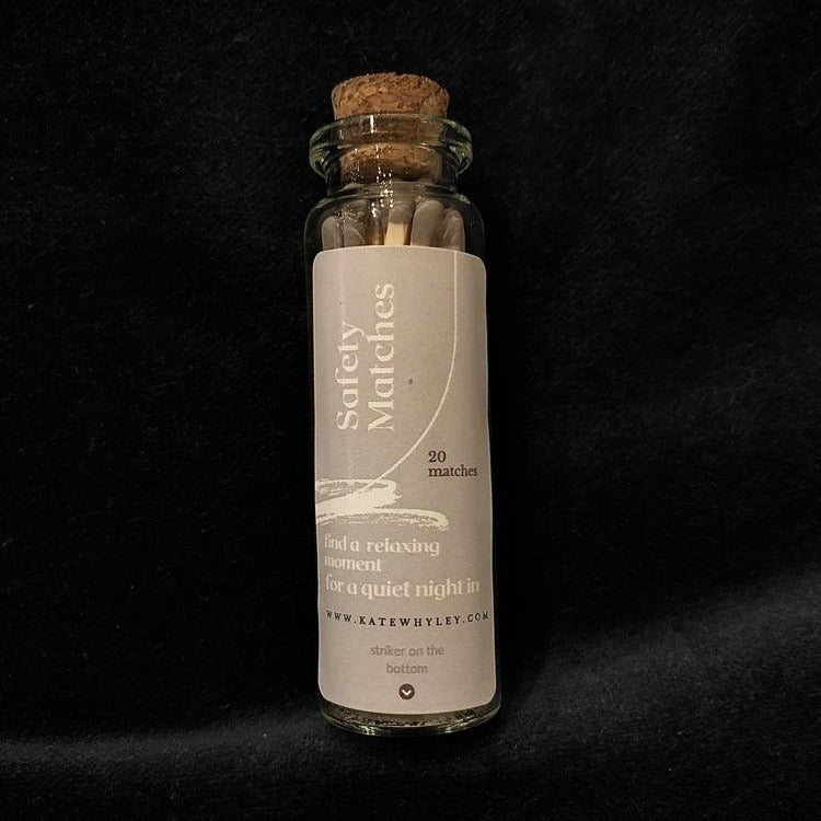 Sea Salt & Wood  Soy wax candle gift set with matches - Kate Whyley -  - #tag1# - #tag2# - #tag3#
