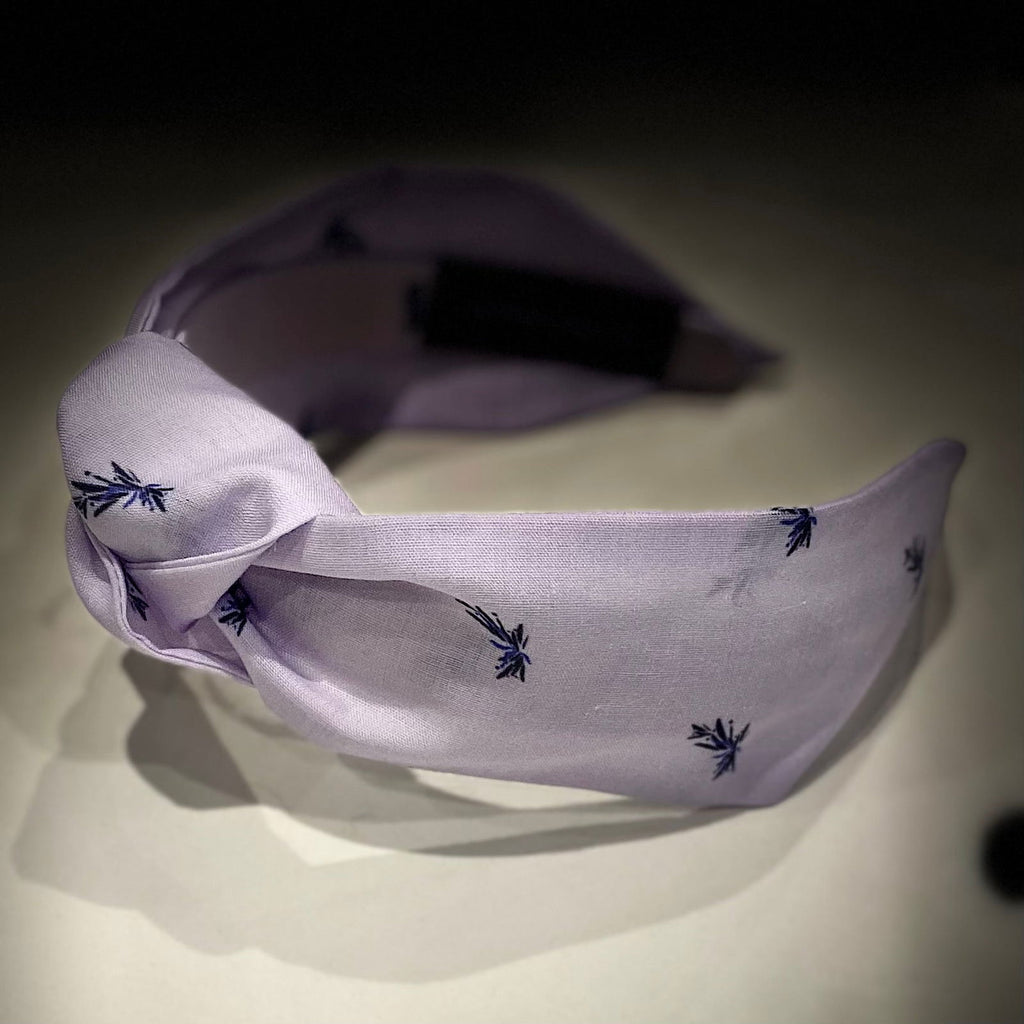 Subtle Veri Peri purple wide knotted headband - Kate Whyley -  - #tag1# - #tag2# - #tag3#