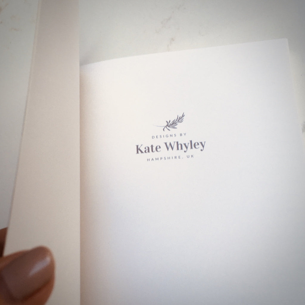 Kate Whyley Journal opened to the first cover page